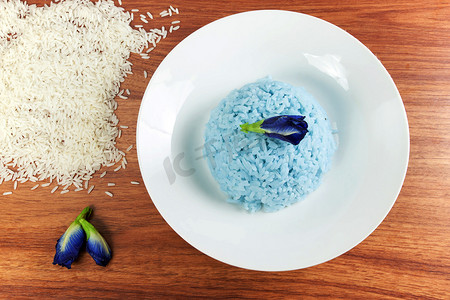 豌豆米摄影照片_蓝米做的菜