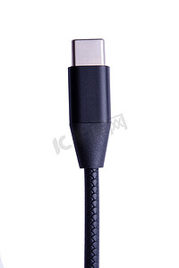 USB C 型，USB-C 在白色背景上隔离，带有剪裁拍拍
