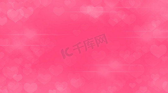 情人节模板摄影照片_情人节抽象数字艺术背景与粉红色的散景心形模仿。