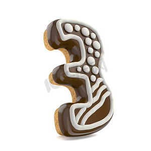 第三 3 巧克力圣诞姜饼字体装饰 wi