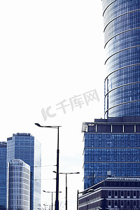 金融区企业办公楼、市中心现代摩天大楼、商业地产业务和当代建筑