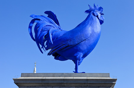特拉法加广场的蓝公鸡