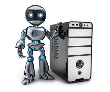 黑机器人和个人计算机