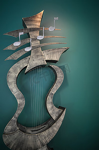 乐器艺术雕像