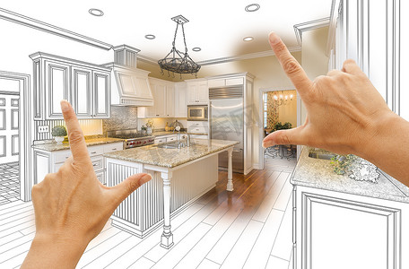 手框定制厨房设计图纸和照片组合