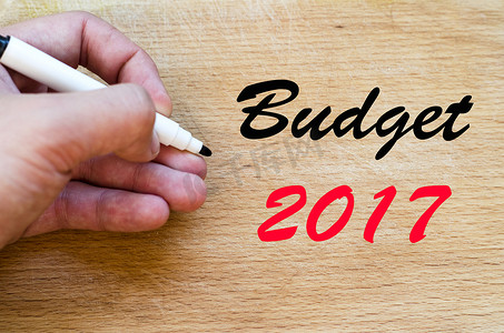 预算表格摄影照片_预算 2017 文本概念
