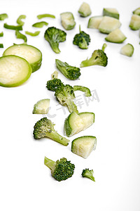 手工冷冻半成品蔬菜准备。