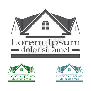 众logo摄影照片_房地产矢量 logo 设计模板颜色集。
