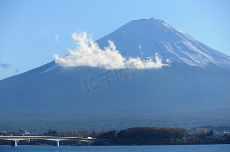 山形县摄影照片_富士山和河口湖