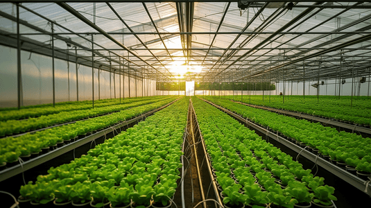 绿色会员卡摄影照片_有机蔬菜大棚绿色种植