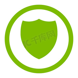 屏蔽平面生态绿色圆形光栅图标
