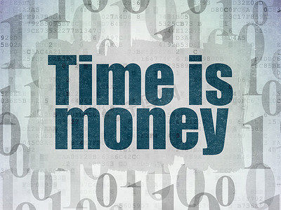 时间金钱摄影照片_财务概念： 时间是数字数据论文背景上的金钱