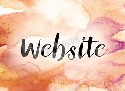 网站彩色水彩和水墨艺术字
