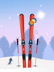 冬天的滑雪装备