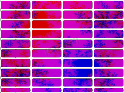 粉色和蓝色分形网站导航按钮控件