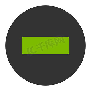 负平生态绿色和灰色圆形按钮