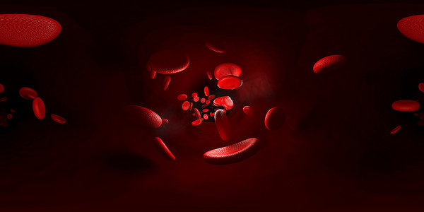 红细胞或红血球的 3d 渲染。