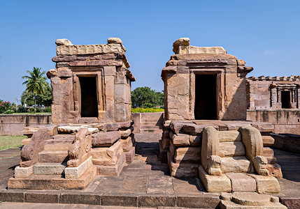 印度卡纳塔克邦 Aihole 的 Chalukya 王朝古石庙。