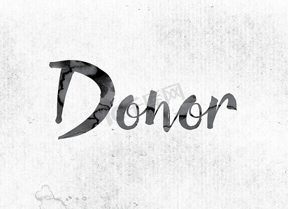 献血背景摄影照片_用墨水画的捐助者概念