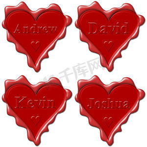 情人节爱心的名字：安德鲁、大卫、凯文、约书亚