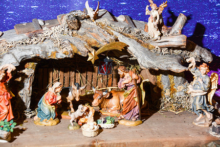 耶稣诞生日摄影照片_圣诞节诞生场景