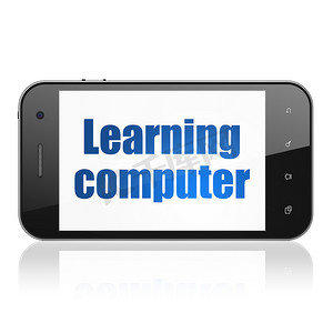 学习理念：带学习电脑的智能手机展示