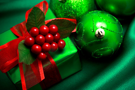 圣诞绿色礼盒