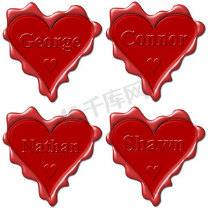情人节爱心的名字：George、Connor、Nathan、Shawn，