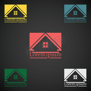梵logo摄影照片_房地产矢量 logo 设计模板颜色集。