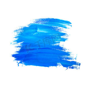 猪简笔画摄影照片_蓝色油漆的垃圾画笔描边