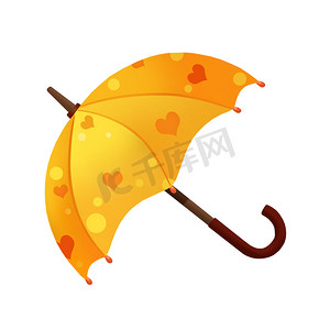 动漫元素摄影照片_插图：元素集：雨伞。