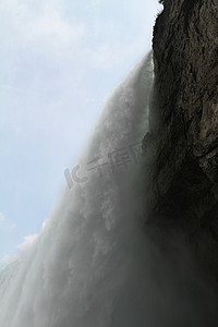 尼亚加拉大瀑布背后