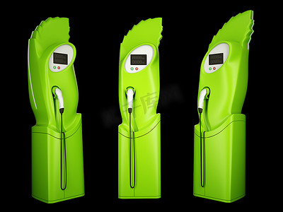 环保交通工具：电动汽车充电站