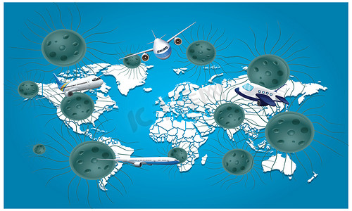大气喷雾摄影照片_来自世界各地的病毒传播