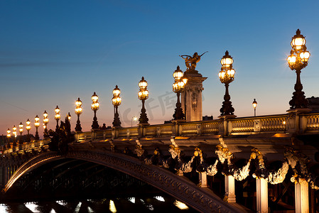 亚历山大三世桥，巴黎，法国