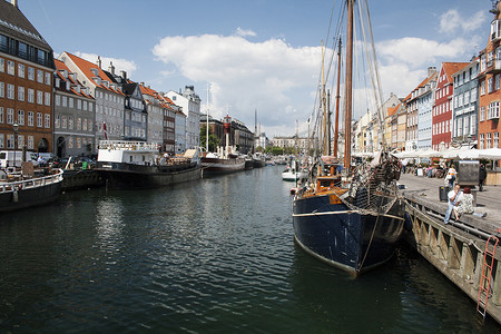 丹麦新港摄影照片_丹麦哥本哈根新港
