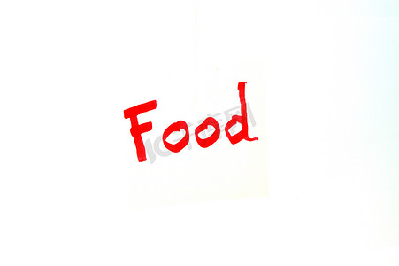 Food摄影照片_用红色字母写的 Mot Food