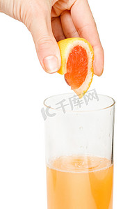 榨红葡萄柚汁