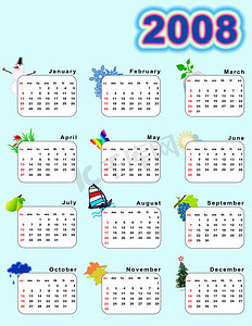 Calendar_vertical 2008 - 季节