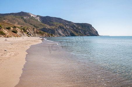 希腊扎金索斯岛的野生海滩