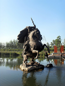 李世民摄影照片_Statue of Li Shimin
