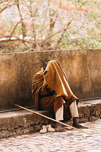 乞丐，阿克苏姆，埃塞俄比亚非洲