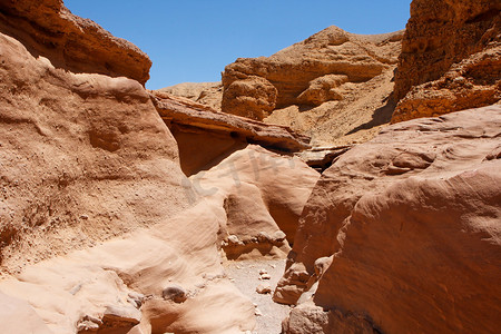 以色列红峡谷风景秀丽的红色岩石