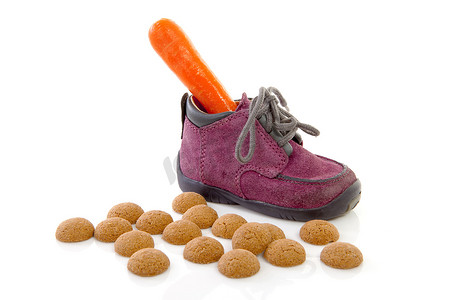 紫色小童鞋配胡萝卜和胡椒粉（姜黄