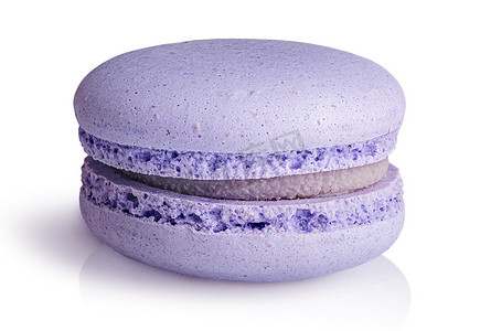 一个紫色蛋白杏仁饼干正面图