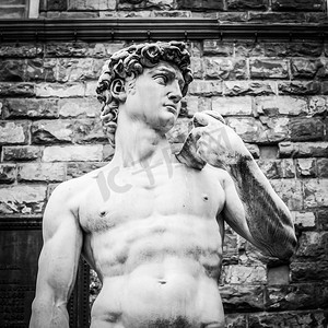意大利雕塑摄影照片_大卫