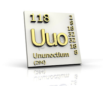 元素周期表中的 Ununoctium