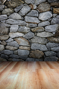 石墙和木地板