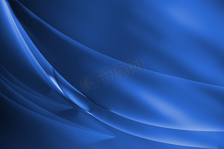抽象线条和曲线蓝色背景