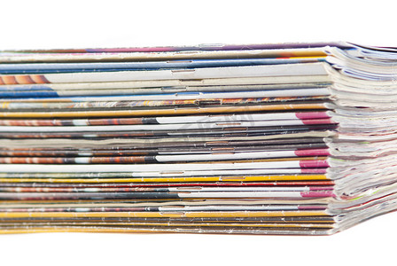 一叠彩色杂志或文件 — 纸张边缘背景